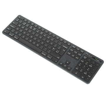 Targus EcoSmart AKB873UK, Full-size (100%), Wireless, RF Wireless + Bluetooth, QWERTY, Black