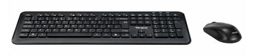 Targus AKM610UK, Full-size (100%), Wireless, RF Wireless, QWERTY, Black, Mouse included