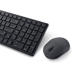 DELL Pro Compact Silent Keyboard and Mouse - KM555 - UK (QWERTY), Wireless, RF Wireless + Bluetooth, Plunger key switch, QWERTY, Black, Mouse included