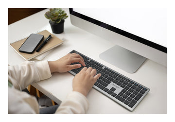 Kensington KB535 EQ Rechargeable Multi-Device Keyboard, Full-size (100%), Wireless, RF Wireless + Bluetooth, Scissor key switch, Grey