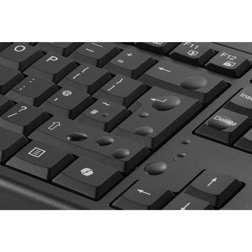 Kensington KM270 EQ Rechargeable Desktop Set – Wireless, Full-size (100%), Wireless, RF Wireless + Bluetooth, Black