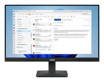Lenovo ThinkVision S24-4e Monitor, 60.5 cm (23.8"), 1920 x 1080 pixels, Full HD, LED, 6 ms, Black