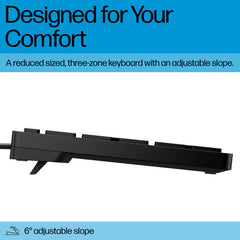 HP Wired Desktop 320K Keyboard, Full-size (100%), USB, Black