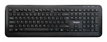 Targus AKM610UK, Full-size (100%), Wireless, RF Wireless, QWERTY, Black, Mouse included
