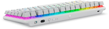 Alienware Pro Wireless Gaming Keyboard, 75%, Wired & Wireless, USB + RF Wireless + Bluetooth, Mechanical, RGB LED, White