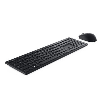 DELL Pro Keyboard and Mouse - KM5221W - UK (QWERTY) - Black, Wireless, RF Wireless, Plunger key switch, QWERTY, Black, Mouse included