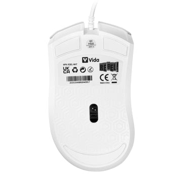 VIDA REBEL 2IN1 WHITE USB DESK KIT, Wired, USB, Membrane, QWERTY, RGB LED, White