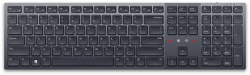 DELL Pro Premium Collaboration Keyboard - KB900 - US International (QWERTY), Full-size (100%), Wireless, RF Wireless + Bluetooth, Scissor key switch, QWERTY, Graphite