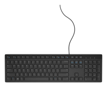 DELL KB216, Full-size (100%), Wired, USB, QWERTY, Black