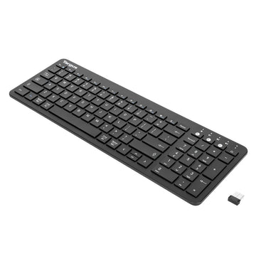 Targus AKB863US, Full-size (100%), Wireless, RF Wireless + Bluetooth, QWERTY, Black