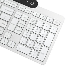 Lenovo 800, Full-size (100%), Wireless, Bluetooth, Plunger key switch, White
