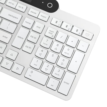 Lenovo 800, Full-size (100%), Wireless, Bluetooth, Plunger key switch, White