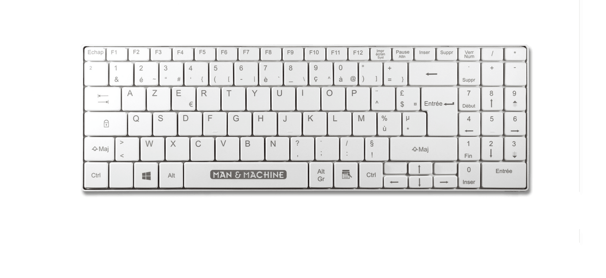 HP L28419-051, Full-size (100%), Wired, USB, AZERTY, White