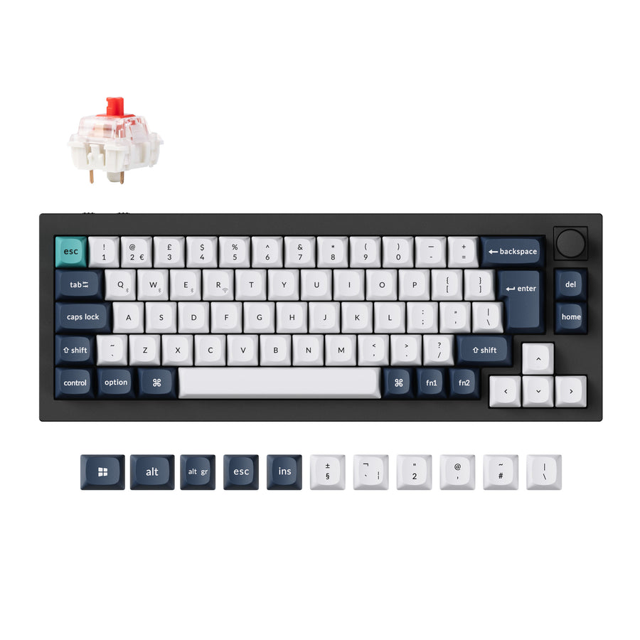 Keychron Q2 Max, Wired & Wireless, USB + RF Wireless + Bluetooth, Mechanical, QWERTY, RGB LED, Black