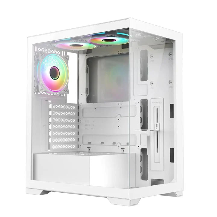 VIDA VETRO-WHT Computer Case Tower White