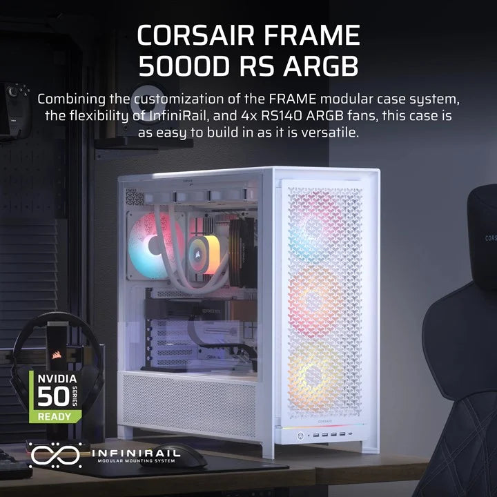 Corsair FRAME 5000D RS ARGB Midi Tower White