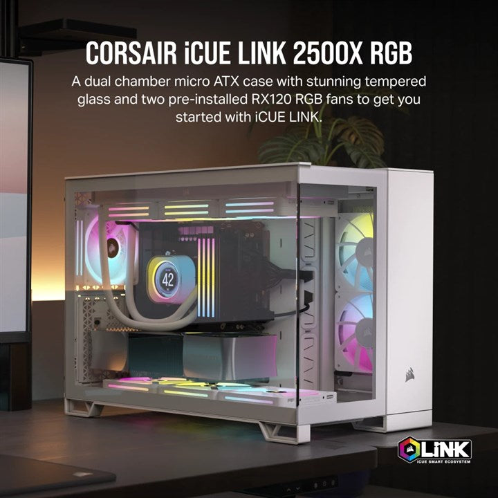 Corsair 2500X RGB Micro Tower White