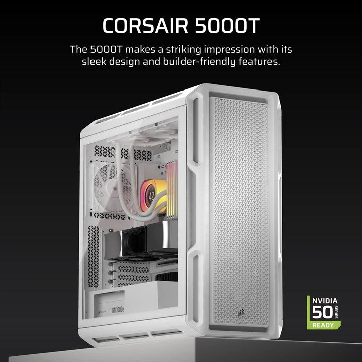 Corsair 5000T Midi Tower White