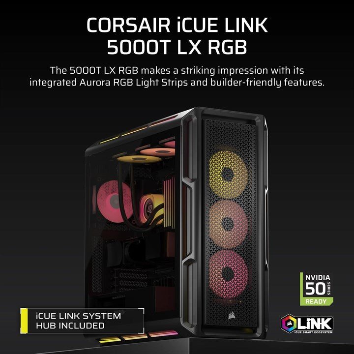 Corsair iCUE LINK 5000T LX RGB Midi Tower Black