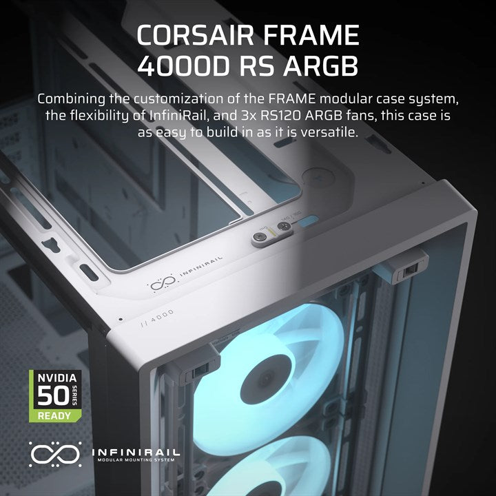 Corsair FRAME 4000D RS ARGB Midi Tower White