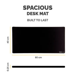 Fellowes Computer Desk Mat with Non-Slip Base Breyta Desk Mat with Antibacterial Protection Black