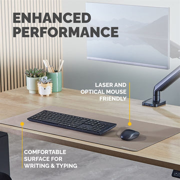 Fellowes Computer Desk Mat with Non-Slip Base Breyta Desk Mat with Antibacterial Protection Sand