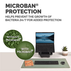Fellowes Computer Desk Mat with Non-Slip Base Breyta Desk Mat with Antibacterial Protection Sage