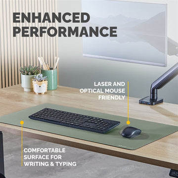 Fellowes Computer Desk Mat with Non-Slip Base Breyta Desk Mat with Antibacterial Protection Sage