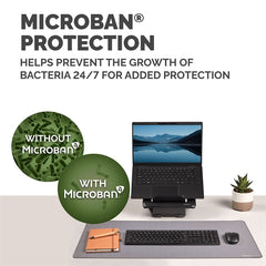 Fellowes Computer Desk Mat with Non-Slip Base Breyta Desk Mat with Antibacterial Protection Grey