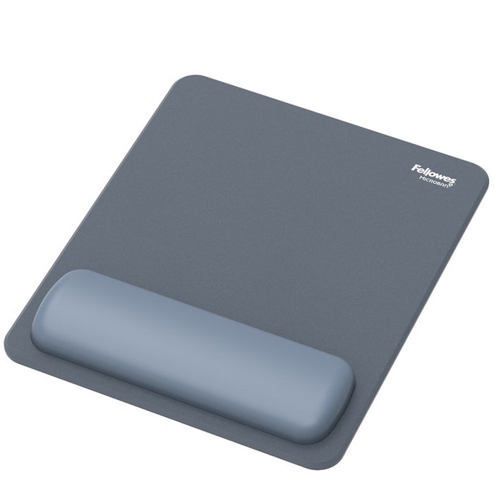 Fellowes Breyta Mouse Mat Wrist Rest Mouse Pad Wrist Support with Antibacterial Protection Ergonomic Mouse Mat Marine