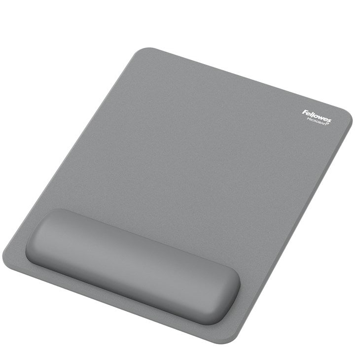 Fellowes Breyta XL Mouse Mat Wrist Rest XL Mouse Pad Wrist Support with Antibacterial Protection Ergonomic Mouse Mat Grey