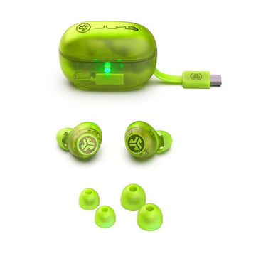 JLab Go Pop ANC Headset True Wireless Stereo (TWS) In-Ear Calls/Music Bluetooth Teal, Transparent