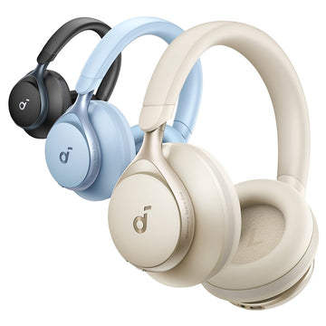 Soundcore Space One Headset Wired & Wireless Head-Band Calls/Music Bluetooth Cream