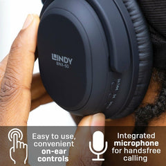 Lindy BNX-60 Wireless Active Noise Cancelling Headphones with aptX, Matt Black