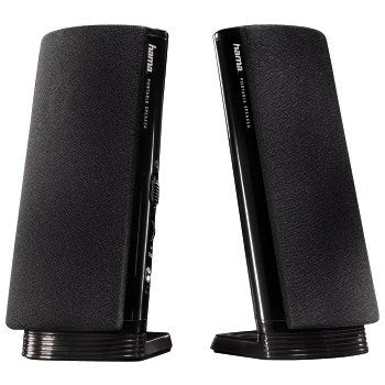 Hama E 80 PC Loudspeaker, 3.5mm Jack Plug, USB 2.0, Black