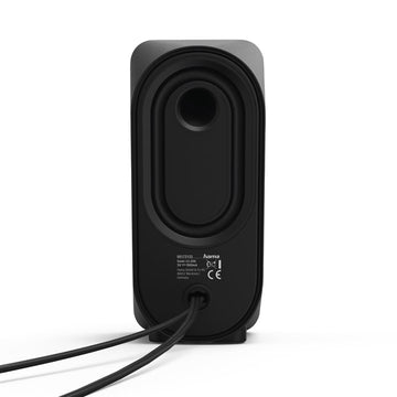 Hama Sonic LS-206 PC Speakers, 3.5mm Jack, USB Type-A, Black/Silver