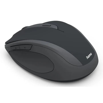 Hama WM-400 Wireless Mouse, Ergonomic, Optical, 6-Button, No Noise, Black