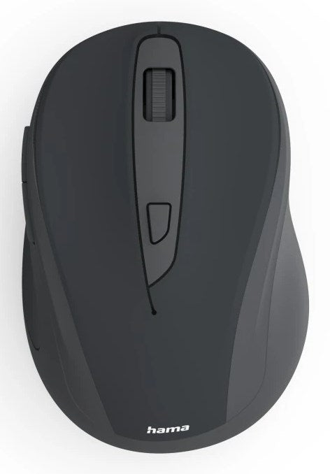 Hama WM-400 Wireless Mouse, Ergonomic, Optical, 6-Button, No Noise, Black