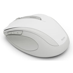 Hama WM-400 Wireless Mouse, Ergonomic, Optical, 6-Button, No Noise, White