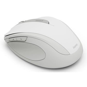 Hama WM-400 Wireless Mouse, Ergonomic, Optical, 6-Button, No Noise, White