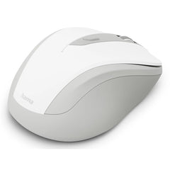 Hama WM-400 Wireless Mouse, Ergonomic, Optical, 6-Button, No Noise, White