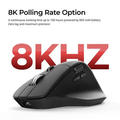 Keychron M6 mouse Universal Right-hand RF Wireless + Bluetooth + USB Type-C Optical 30000 DPI