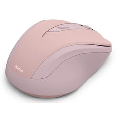 Hama WM-400 Wireless Mouse, Ergonomic, Optical, 6-Button, No Noise, Pink
