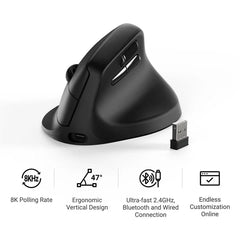 Keychron M5 mouse Universal Right-hand RF Wireless + Bluetooth + USB Type-C Optical 30000 DPI