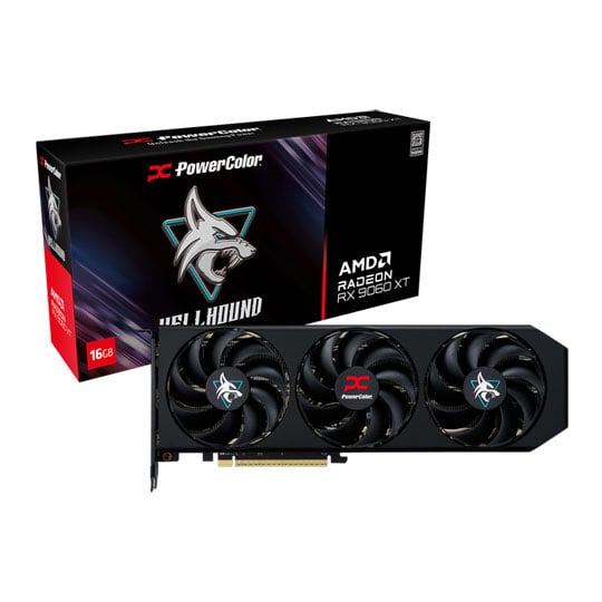 PowerColor AMD Radeon RX 9060 XT HELLHOUND 16GB GDDR6 Graphics Card