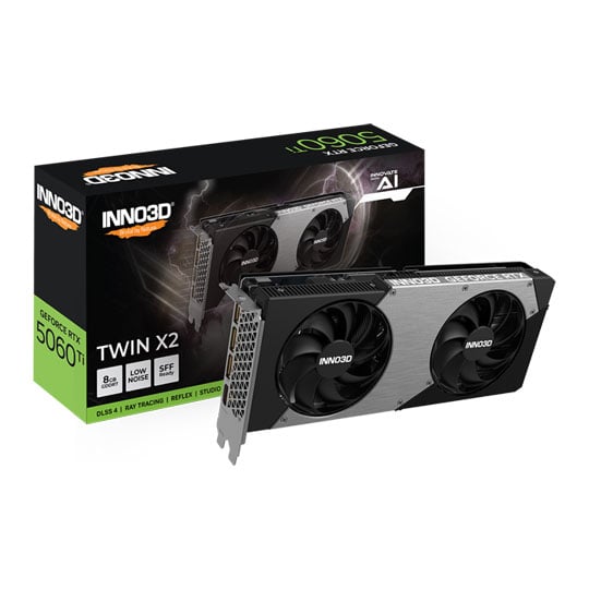 INNO3D NVIDIA GeForce RTX 5060 Ti Twin X2 8GB Blackwell Graphics Card