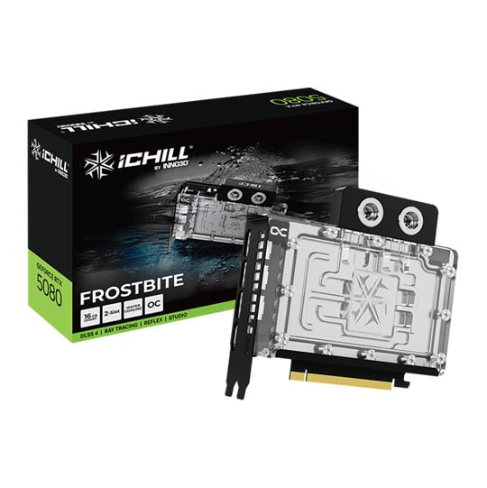 INNO3D NVIDIA GeForce RTX 5080 iCHILL FROSTBITE 16GB Blackwell Graphics Card
