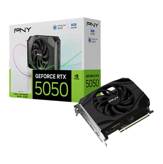 PNY NVIDIA GeForce RTX 5050 SINGLE FAN 8GB Blackwell Graphics Card
