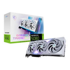 MSI NVIDIA GeForce RTX 5080 16GB GAMING TRIO OC WHITE Blackwell Graphics Card
