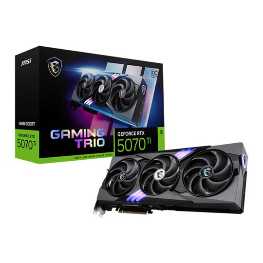 MSI NVIDIA GeForce RTX 5070 Ti 16GB GAMING TRIO OC Blackwell Graphics Card